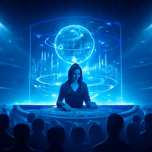 betting sites dealer studio with blue lights